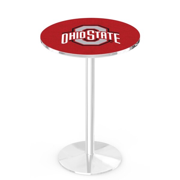 42" Chrome Ohio State Pub Table